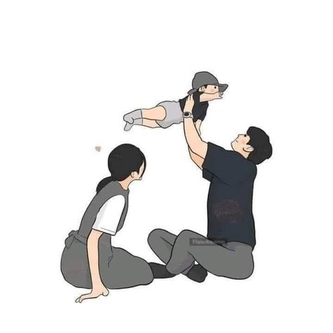 가족 일러스트, Tato Dada, Couple With Baby, Siluete Umane, We Love Each Other, Boy Illustration, Family Drawing, Baby Illustration, Family Cartoon