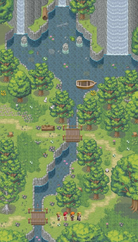 Game & Map Screenshots 4 - Page 30 - General Discussion - RPG Maker Forums Rpg Games Aesthetic, Rpg Level Design, Rpg Maker Aesthetic, Game Maps Design, 2d Rpg Game, Pixel Art Level Design, Rpg Game Aesthetic, Rpg Maker Map, Game Design Aesthetic