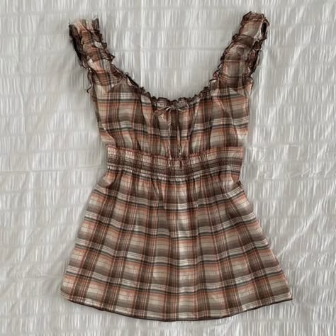 for sale on my depop link below!! the cutest coquette cottagecore plaid tank shirt, perfect for orange picking in the summer!! Orange Picking, Downtown Outfits, Style Bundle, Coquette Cottagecore, Thrift Inspo, Dream Outfits, Downtown Girl, Fashion Wishlist, 2000s Fashion