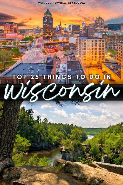 25 Best Things to do in Wisconsin | USA travel | Wisconsin travel | activities in Wisconsin | attractions in Wisconsin | places in Wisconsin | sights in Wisconsin | things to do outdoors in Wisconsin | beaches in Wisconsin | parks in Wisconsin | waterfalls in Wisconsin | Wisconsin road trip | things to do in winter in Wisconsin | hiking in Wisconsin | museums in Wisconsin | things to do in Milwaukee | Wisconsin hikes | places to visit in Wisconsin | #Wisconsin #USAtravel #Milwaukee #DoorCounty Living In Wisconsin, Wisconsin Things To Do, Unique Things To Do In Wisconsin, Wisconsin Waterfalls Road Trips, Only In Your State Wisconsin, Up North Wisconsin, Wisconsin Bucket List, Wisconsin Road Trips, Things To Do In Milwaukee Wisconsin