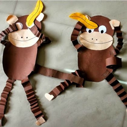 25 Mischievous Monkey Crafts For Kids Animals Crafts For Kids, Jungle Animal Crafts, Rainforest Crafts, Preschool Jungle, Jungle Crafts, Zoo Crafts, Animals Crafts, Zoo Animal Crafts, Monkey Crafts