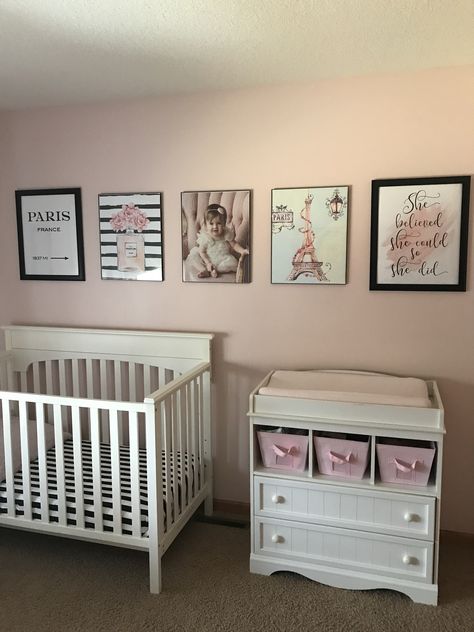 Paris Themed Nursery, Parisian Nursery, Paris Nursery, Girly Nursery, Girl Nursery Wall Art, Baby Nurseries, About Paris, Big Girl Bedrooms