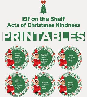 Kristi Young Design: Acts of kindness for your Elf on a Shelf Elf On The Shelf Service Ideas, 30 Day Kindness Challenge, Kindness Challenge For Kids, Acts Of Kindness Challenge, Kindness Elf, Elf Classroom, Elf Stuff, Christmas Kindness, Kindness For Kids