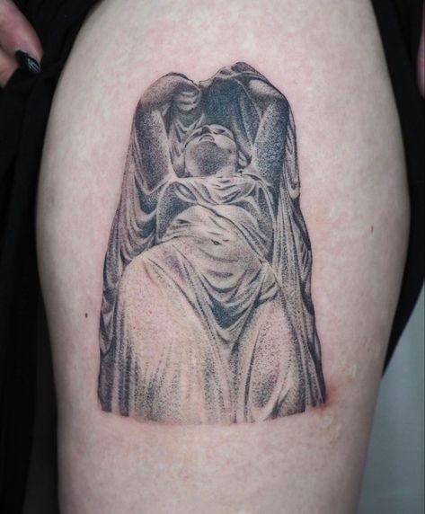 @ ghostnoodlerider on IG #fineline #tattoo #tattooideas Tattoo Ideas Statue, Unreal Unearth Tattoo, Classical Art Tattoo, Art History Tattoo, Aphrodite Tattoo, Pointillism Tattoo, Lady Statue, Tattoo Dotwork, History Tattoos