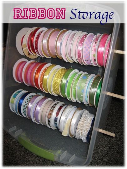 Fun Ribbon Storage Ideas! ~ at TheFrugalGirls.com ~ go grab those spools of ribbon... it's time to get organized! #organizing #thefrugalgirls Ribbon Holders, Ribbon Organization, Ribbon Storage, Dream Craft Room, Scrapbook Room, Tote Organization, Ideas Hogar, Craft Room Storage, Sewing Rooms