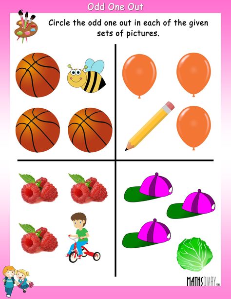 Circle the odd one out - MathsDiary.com Circle The Odd One Out Worksheet, Even Or Odd Worksheet, Odd One Out Worksheet For Kids, Odd One Out Activities, Odd One Out, Find Odd One Out Worksheet, Worksheet On Odd And Even Numbers, Find The Odd One Out Worksheet, Find The Odd One Out