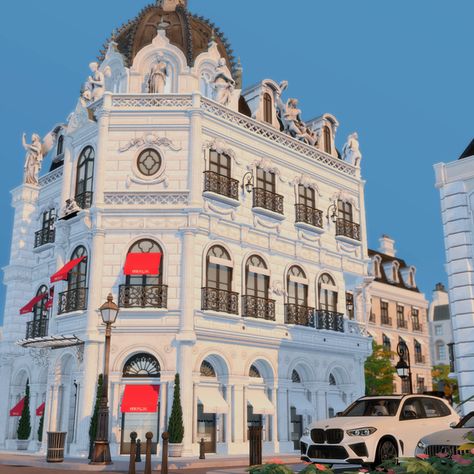 VC&A, Cartier and Hermes Stores | Patreon Sims 4 German Cc, Sims 4 Hermes, Sims 4 Paris, Sims 4 Store, Bloxburg Paris, Cartier Store, Lotes The Sims 4, Hermes Store, The Sims 4 Lots