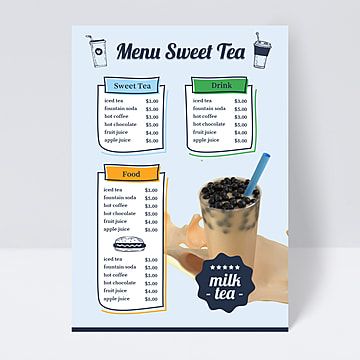 Milktea Menu Design Template, Milktea Menu Layout, Small Milk Tea Shop Design, Tea Shop Menu Design, Milk Tea Menu, Shop Menu Design, Milktea Shop, Bubble Tea Menu, Drink Menu Design