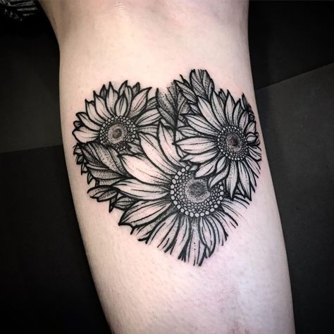 Mom Sunflower Tattoo, Sunflower On Knee Tattoo, Feminine Back Of Neck Tattoos For Women, Dove And Sunflower Tattoo, 4 Sunflower Tattoo, 3 Sunflower Tattoo Design, Wrist Sunflower Tattoos For Women, Black Sunflower Tattoo Cover Up, Double Sunflower Tattoo