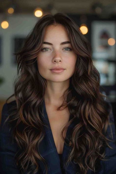 Hair Layers Curly Waves, Curly Waves Hair, Curls Ideas Hairstyles, Wavy Hairstyles For Long Hair Wedding, Long Curls Haircut, Waves Hairstyle Women, Long Soft Curly Hair, Wavy Haircuts For Long Hair, Long Hair Wavy Styles