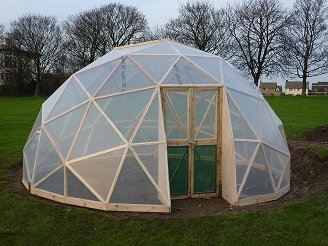 Greenhouse Dome, Geodesic Greenhouse, Geodesic Dome Greenhouse, Dome Greenhouse, Dome Building, Geodesic Dome Homes, Dome Structure, Greenhouse Shed, Dome Home