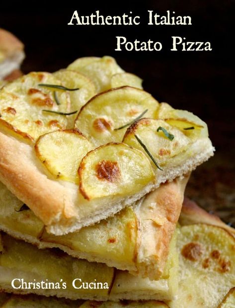 Potatoe Pizza, Potato Pizza Recipe, Vegan Donut Recipe, Italian Potatoes, Authentic Italian Pizza, Potato Pizza, Pizza Sauce Recipe, Idaho Potatoes, Pizza Recipes Homemade