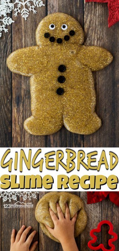 Gingerbread Slime Recipe, Gingerbread Cookie Craft, Gingerbread Stem Activities, Gingerbread Bash, Gingerbread Slime, Gingerbread Activities Preschool, Gingerbread Man Preschool, Christmas Science Experiments, Gingerbread Man Crafts