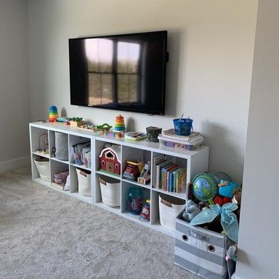 Target Toy Storage, Toy Storage Under Tv, Kids Toy Storage In Living Room, Toys Organization Ideas, Shelf For Toys, Room Organiser, Kid Storage, Toys Organization, 6 Cube Organizer