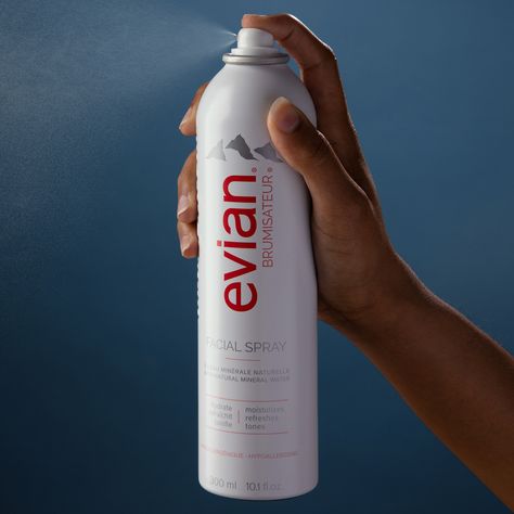 Evian Spray, Evian Facial Spray, Makeup Routines, Natural Mineral Water, Skincare And Makeup, Facial Spray, Natural Minerals, Aesthetic Grunge, Stocking Stuffer