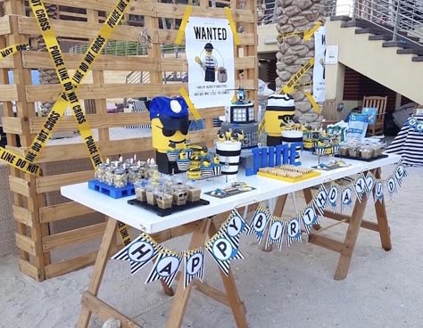 Dessert table from a Lego Police Birthday Party on Kara's Party Ideas | KarasPartyIdeas.com (18) Police Party Ideas Kids, Policeman Birthday Party, Lego City Birthday, Police Decorations, Police Birthday Cakes, Police Theme Party, Police Birthday Party, Police Men, Lego Themed Party