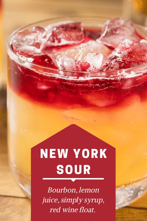 New York Sour Recipe, Wedding Musts, Wine Float, New York Sour, Bourbon Cherries, Drinks Recipe, Pretty Cocktails, Sour Foods, Bourbon Drinks