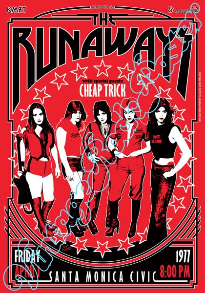 The RUNAWAYS - Benvenuti su vintagerockposter! The Runaways Movie Aesthetic, The Runaways Band, Punk Rock Posters, Whisky A Go Go, The Runaways, Rock Band Logos, Lita Ford, School Flyer, Rock Band Posters