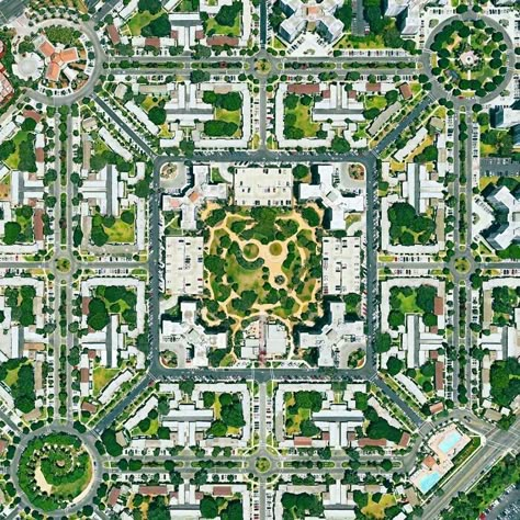 30 Times City Planners Made Incredibly Thought-Out Decisions In Urban Design City Parks Design, City Skylines Game, Urban Design Graphics, Urban Design Concept, Urban Housing, Housing Development, La Brea, Urban Landscape Design, City Layout