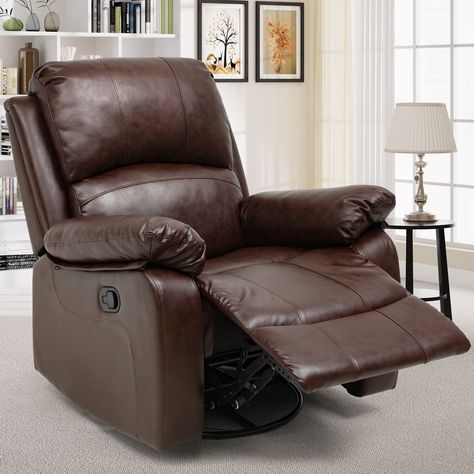 Relax in style and comfort with the Manual Swivel Recliner. These chairs feature a 360-degree swivel and a smooth fabric that adds sophistication to any room. Cozy Recliner, Cozy Swivel Chair, Chair For Nursery, Chair Nursery, Rocking Recliner, Rocker Recliner Chair, Theater Recliners, Swivel Rocking Chair, Swivel Rocker Recliner Chair