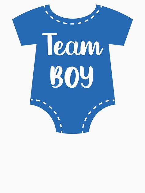 "Gender Reveal Party Announcement Party Team Boy Funny Bodysuit" T-shirt by t-factor | Redbubble Funny T-shirt For Gender Reveal, Fun T-shirt With Custom Print For Gender Reveal, Funny Cotton T-shirt For Gender Reveal, Blue T-shirt For Gender Reveal With Text Print, White T-shirt With Funny Print For Gender Reveal, Quotes For Shirts, Gender Reveal Party Supplies, Boy Gender Reveal, Baby Shower Tags