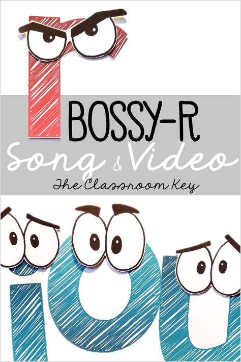 FREE Bossy R song and video is a fun way to practice r controlled vowel phonics patterns Bossy R Activities, Saxon Phonics, Phonics Fluency, Phonics Videos, Bossy R, First Grade Phonics, Classroom Videos, Songs Videos, Orton Gillingham