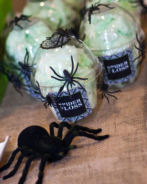 spider floss cotton candy. Gourmet Cotton candy available at www.fluffpop.com | Gourmet cotton candy spun-live at events is available from Fluffpop™. www.fluffpop.com. Gluten-free, vegan, organic, and kosher options available. #fluffpop #gourmetcottoncandy #cottoncandy #healthydessert #weddingideas | Photo credit: unknown. To credit photo, please email info@fluffpop.com and we will update our records. Haunted Carnival, Halloween Circus, Halloween Baskets, Bird Party, The Bayou, Gourmet Popcorn, Halloween Party Themes, Birthday Halloween Party, Halloween Desserts