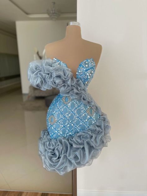 Baby Blue Short Dress, Minna Fashion, High Neck Black Dress, Blue Short Dress, Gorgeous Prom Dresses, Blue Dress Short, Dress Suits For Men, Glamour Dress, Evening Dresses Cocktail