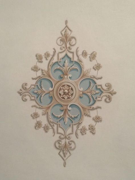 Motif Arabesque, Art Inspiration Ideas, Ornament Drawing, Baroque Ornament, Wall Painting Decor, Ornate Design, Painted Paneling, Lotus Flower Tattoo, Arabesque