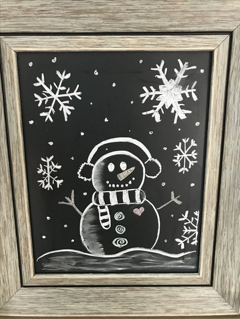 Chalkboard, chalkboard art, chalk art, chalk snowman, chalk snowflake, diy chalk art, diy chalkboard art Chalk Winter Art, Snow Chalkboard Art, Chalkboard Winter Art, Winter Chalkboard Art Simple, Winter Themed Chalkboard Art, Christmas Blackboard Art, Chalk Art Christmas Diy Chalkboard, Snowflake Chalkboard Art, Chalkboard Art Winter