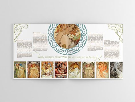 Coffee Table Book Layout :Alfons Mucha on Behance Creative Table Design Layout, Coffee Book Layout, Coffee Table Books Layout, Art Brochure Design, Coffee Table Book Design Layout Ideas, Coffee Table Book Layout Design, History Book Layout, Coffee Table Book Ideas, Art Book Layout