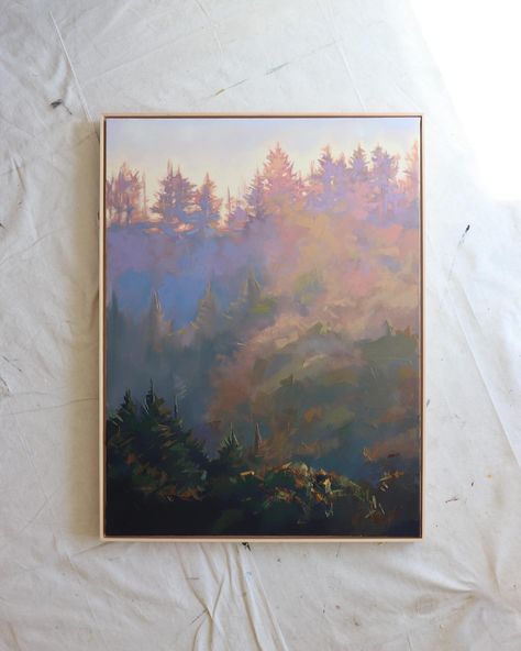 All Along 30 x 40 Oil on canvas #oregon #oregonartist #oregonart #oregonexplored #bendoregon #bendoregonlife #bendoregonlifestyle #centraloregon #centraloregonlife #sistersoregon #bendartist #oilpainting #oilpaintings #paintings #forest #mist #mood #pnw #contemporaryart #pleinair #artist #redmondoregon #contemporarypainting #contemporaryart #pnwart #pnwartist #art #fog Fog Painting, Chakra Painting, Forest Mist, Landscape Sketch, Forest Illustration, Nature Paintings, Pastel Painting, Daily Art, Painting Projects