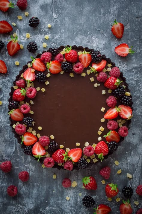 Vegan Chocolate Tart, Stem Ginger, Vegan Chocolate Cake, Chocolate Tart, Vegan Cake, Tart Recipes, Naha, Chocolate Baking, Vegan Baking