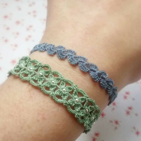 Cute Crochet Bracelet, Micro Crochet Granny Squares, Micro Crochet Lace, Crochet Bracelets, Micro Crochet Bracelet, Micro Crochet, Beaded Crochet Bracelets, Micro Crochet Necklace, Adjustable Crochet Beaded Bracelets