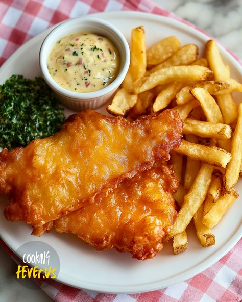 Fish & Chips, Best Fish And Chips Recipe, Fish And Chips Batter, Fish And Chips Recipe, Fish N Chips Recipe, Frozen Steak, Cooking Fever, Best Fish And Chips, Crispy Fish