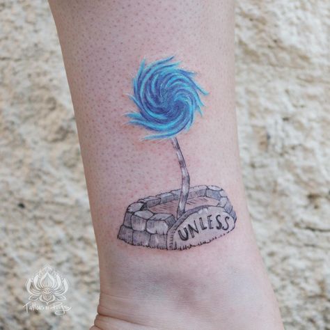 Trufulla Tree Tattoo, Truffula Trees Tattoo, Truffula Tree Tattoo, Dr Seuss Tattoo Ideas, Lorax Tree Tattoo, Unless Tattoo, Truffula Trees Drawing, The Lorax Tattoo, Lorax Tattoos