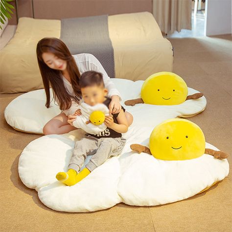 Wedding Decor & Gifts - ApolloBox Egg Pillow, Egg Toys, Hug Pillow, Nap Pillow, Huevos Fritos, Big Pillows, Baby Mat, Poached Egg, Sleep Pillow