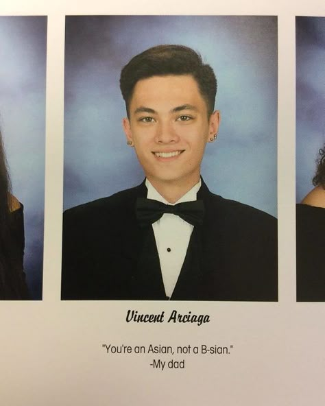 You're An Asian, Not A B-Sian - My Dad Best Yearbook Quotes, Funny Yearbook Quotes, Funny Yearbook, Senior Quotes Funny, Laughing Funny, Yearbook Quotes, Funny Jokes To Tell, Funny Mom Jokes, Mom Memes