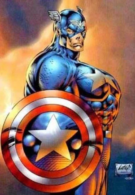 Worst Rob Liefeld Covers Captin America, Landscapes Beautiful, Rob Liefeld, Heroes Reborn, Superhero Memes, Captain America Comic, Bad Art, Image Comics, Comic Book Artists