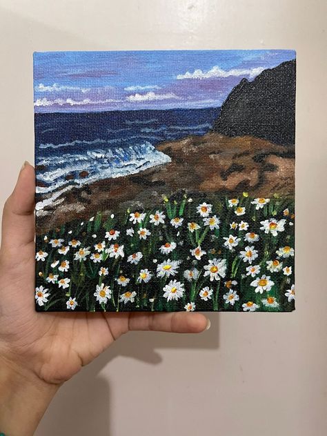 6×6 canvas painting made with acrylic colors. (White Daisy symbolises Purity & Innocence 🌼) White Daisy Painting Acrylic, White Daisy Painting, Daisy Painting, White Daisy, Diy Art Painting, Acrylic Paintings, Acrylic Colors, Diy Art, Acrylic Painting