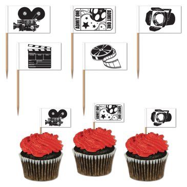 More inspiration...again, an easy DIY Hollywood Party Theme, Drink Decorations, Your Next Movie, Red Carpet Awards, Party Picks, Movie Night Party, Black And White Movie, Awards Night, Movie Set