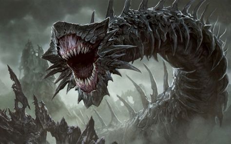 Big monster Jason Chan, Nghệ Thuật Kinh Dị, Dark Creatures, Real Monsters, Mtg Art, Heroic Fantasy, Cool Monsters, Creature Artwork, Fantasy Beasts