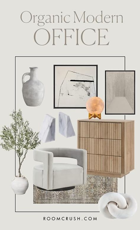 Editors Faves's Amazon Page Organic Modern Office, Transitional Modern Home, Desk Accessories Chic, Velvet Swivel Chair, Office Styling, Beautiful Office Spaces, Modern Organic Home, Organic Modern Living Room, Office Decor Ideas