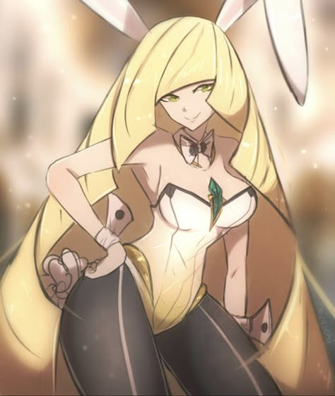 Pokemon Moon And Sun, Lusamine Pokemon, Pokemon Cynthia, Pokemon Moon, Pokemon Waifu, Bunny Suit, Pokémon Master, Pokemon Funny, Pokemon Drawings