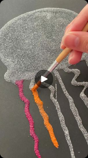 How To Do Salt Painting, Salt Painting Ideas, Salt Art Painting, Salt Drawing, Salt Painting For Kids, Salt Art, Salt Painting, Craft Painting, Octopus Art