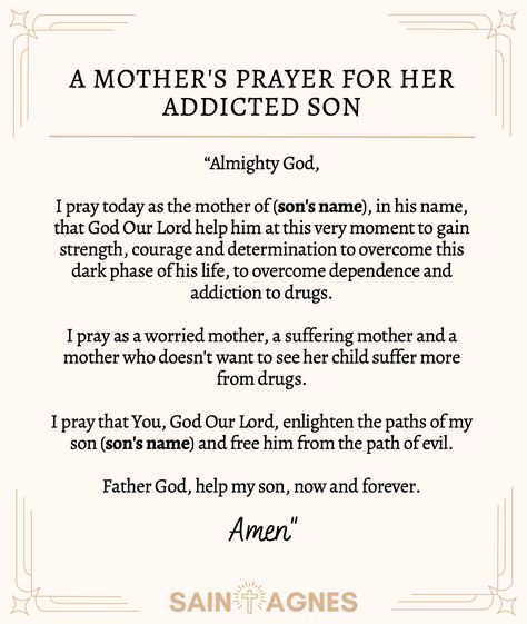 5 Healing Prayers for Son on Drugs: Addicted Child Prayers For My Sons Health, Prayer For Addicted Son, Prayers For Troubled Son, Prayers For Addicts, Prayers For My Addicted Son, Prayers For Health And Healing For Child, Prayer For My Son Mental Health, Prayers For Son, Prayer For Son