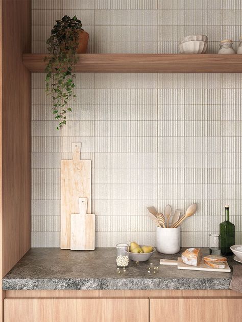 Tiles Above Kitchen Upstand, Matchstick Tiles, Tiled Splashback Kitchen, Tile Splashback Kitchen, Brick Effect Wall Tiles, Kitchen Wall Tiles Backsplash, Small Kitchen Tiles, Brick Ceramic Tile, Kitchen Splashback Tiles