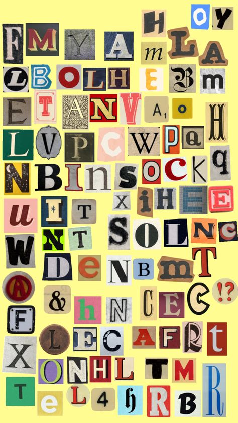 #newspaperletters Letras Cool, Letter Collage, Scrapbook Letters, Vintage Numbers, Scrapbook Printing, Scrapbook Book, Alphabet Stickers, Pin Art, Pattern And Decoration