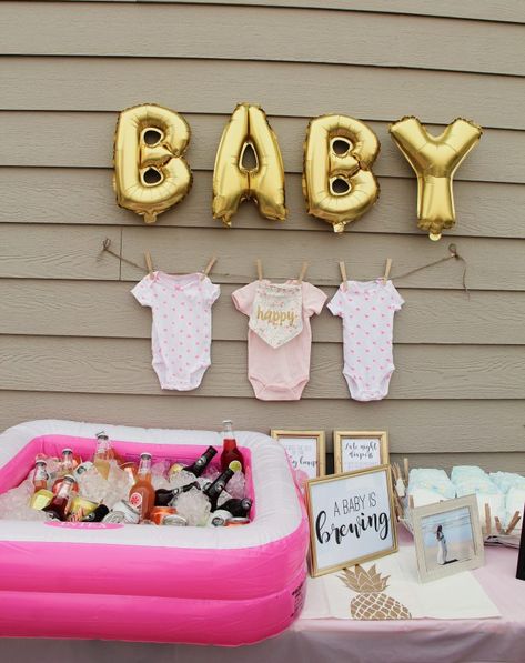 Girl Bbq Baby Shower Ideas, July Baby Shower Ideas Girl, Bbq Baby Shower Ideas Girl, Baby Shower Cookout Ideas, Baby Girl Bbq Shower Ideas, Baby Q Girl Shower Ideas, Baby Shower Bbq Decorations, Baby Q Theme Baby Shower Ideas, Pink Baby Q Shower Ideas