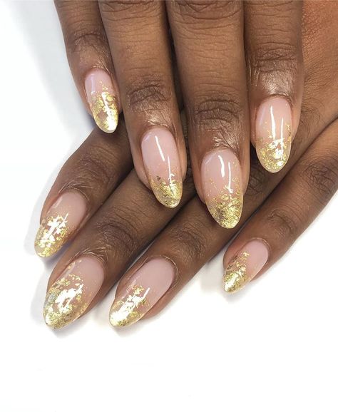 Indian Engagement Nails, Bridal Nail Art Indian, Gold Foil Nail Art, Engagement Nails Designs, Gold Foil Nail, Nail Art Idea, Engagement Nails, Foil Nail Art, Metallic Nail Polish